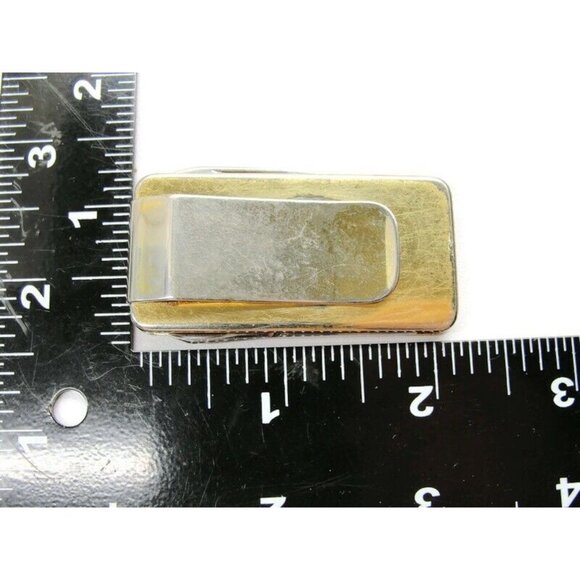 Money Clip Vintage Worn Gold Tone Classic Knife Scissors File Stainless Steel - Picture 7 of 9